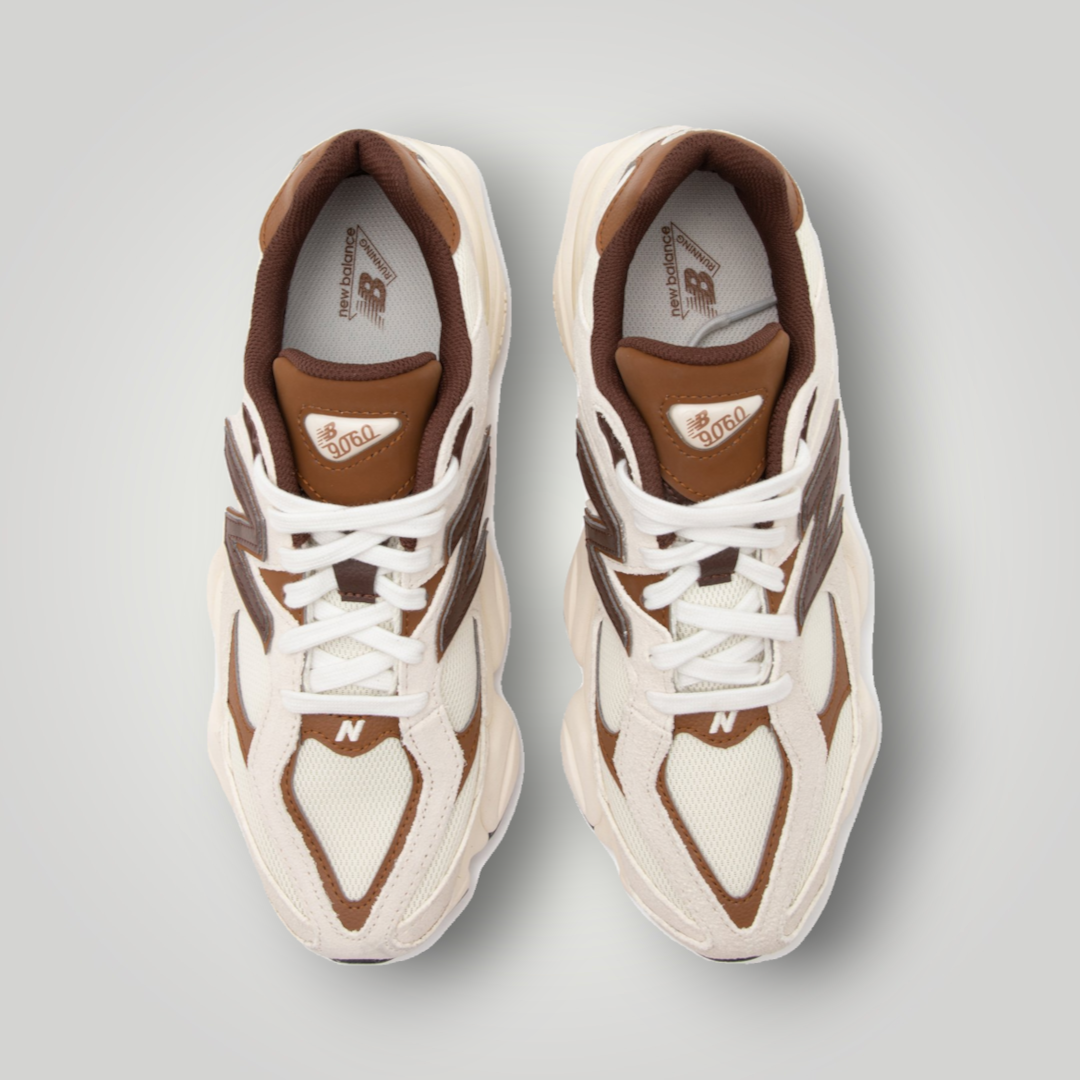 NDO Clothing New Balance U9060 Sneaker in Breakfast Tea mit Mesh-Obermaterial, Wildleder-Details und Schnürung