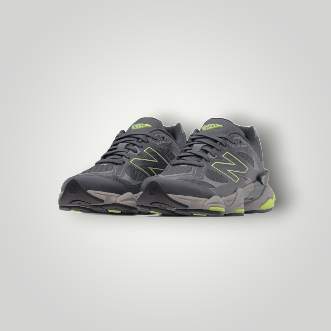 NDO Clothing New Balance U9060 Sneaker in Grau mit neongrünen Akzenten aus Mesh und Synthetik