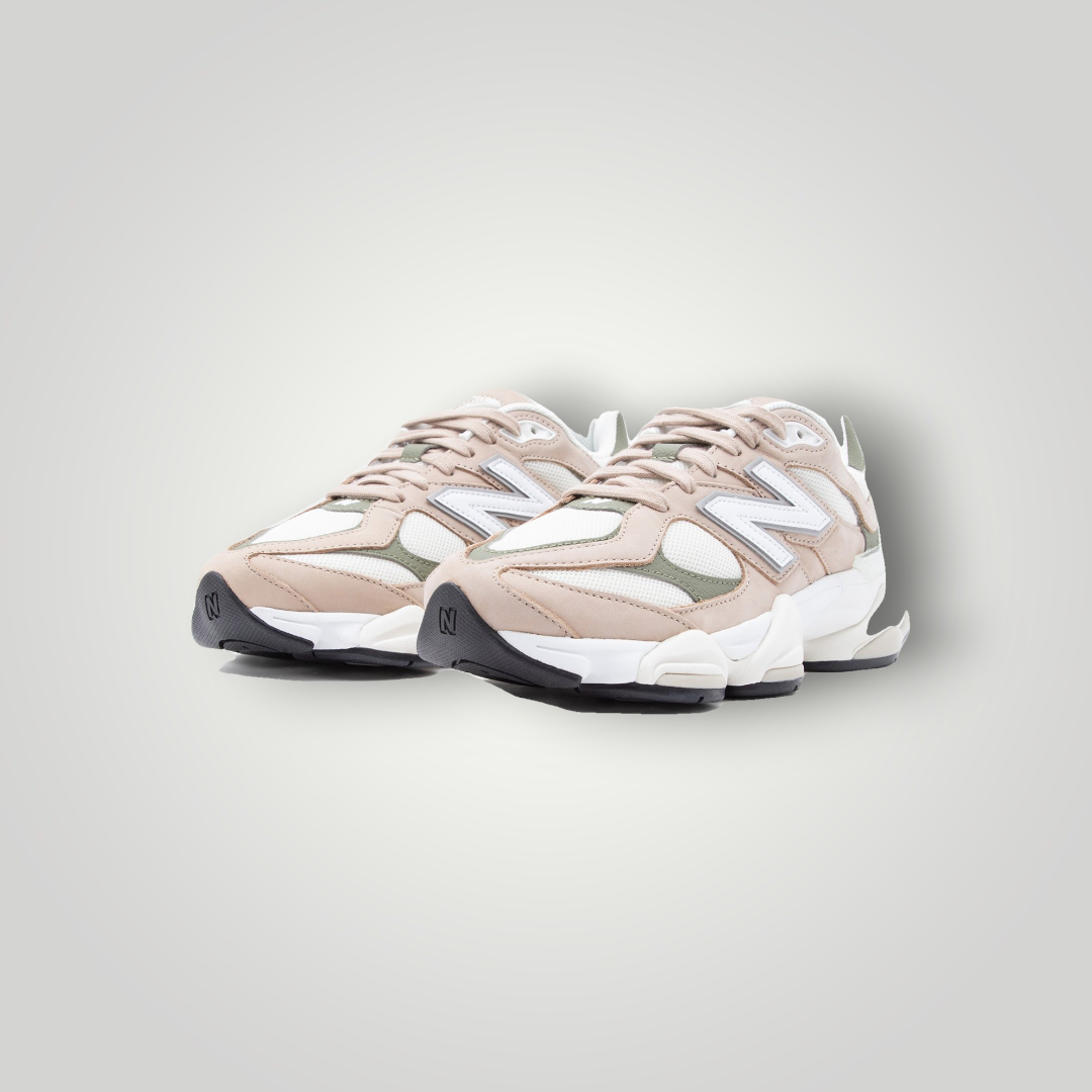 NDO Clothing New Balance U9060 Sneaker in Mindful Grey und Dark Olivine mit Mesh-Einsätzen und Wildleder-Details