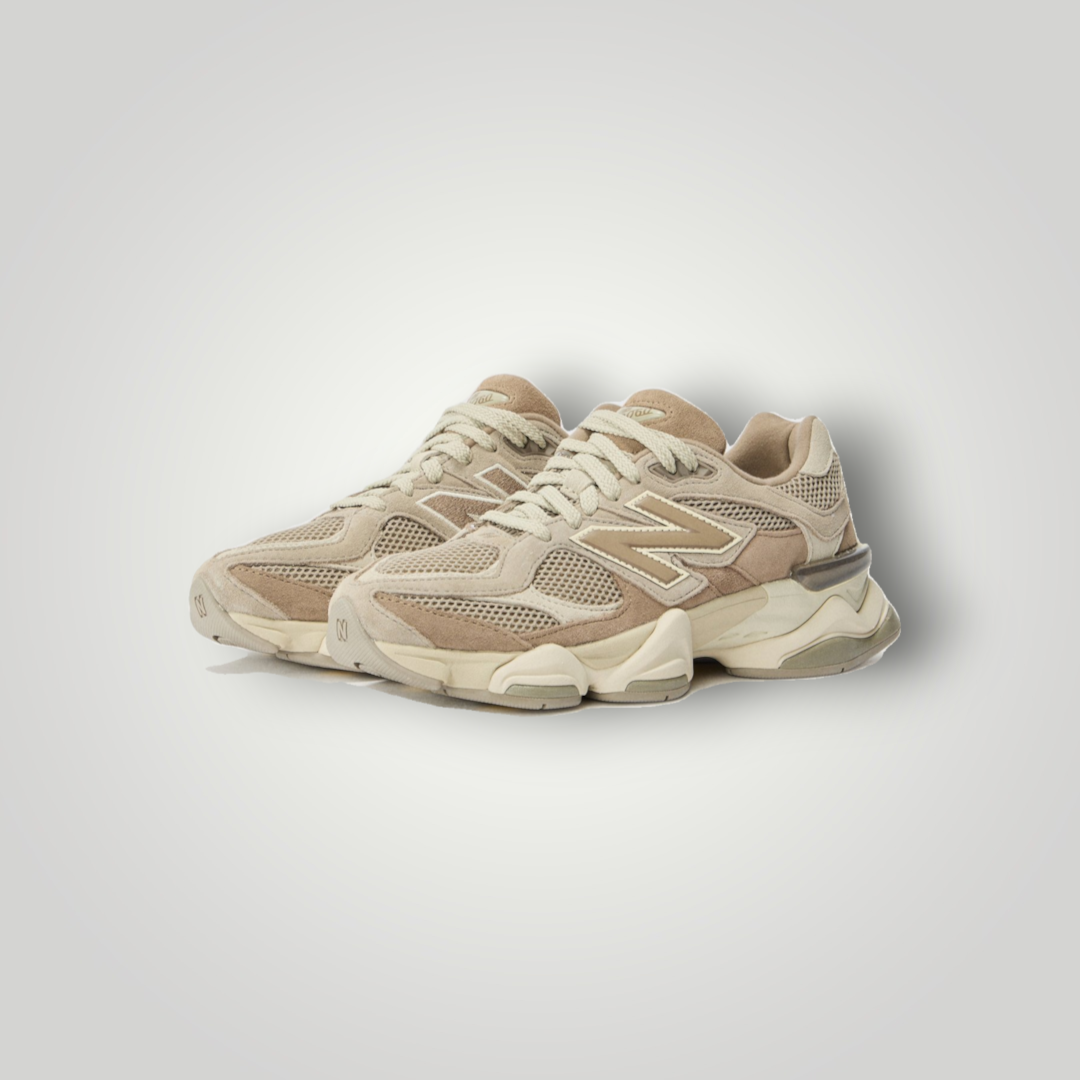 NDO Clothing New Balance U9060 Sneaker in Mushroom aus Leder und Mesh mit markanter Plateau-Sohle und Schnürung