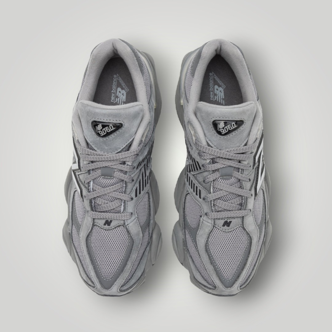 NDO Clothing New Balance U9060 Sneaker in Shadow Grey aus Leder und Mesh mit Schnürung und Abzorb-Dämpfung