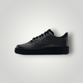 NDO Clothing Nike Air Force 1 07 Sneaker in Schwarz aus glattem Leder mit Schnürung und flacher Sohle