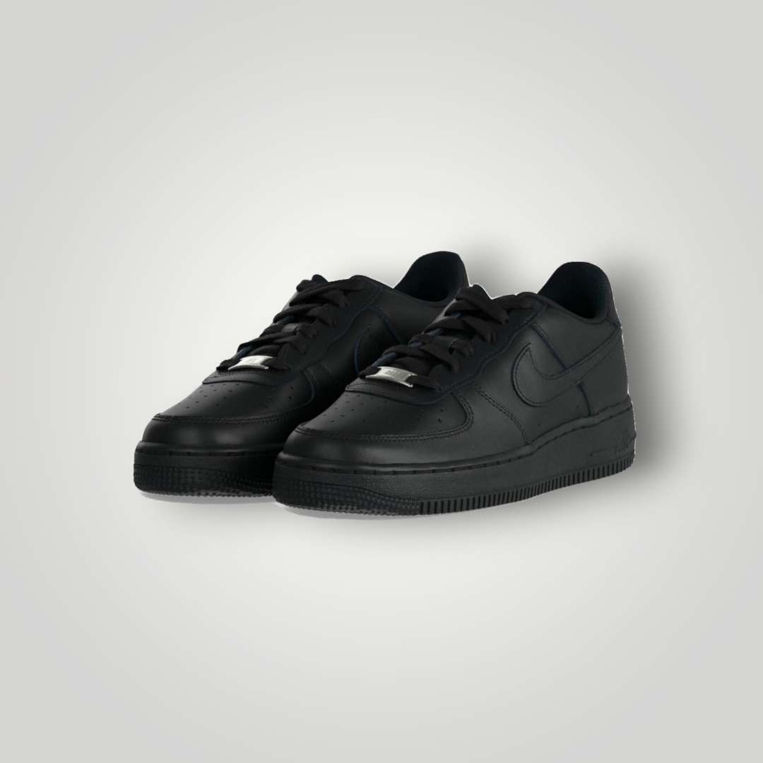 NDO Clothing Nike Air Force 1 LE Sneaker in Schwarz aus Leder mit klassischer Schnürung und Air-Dämpfung