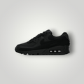 NDO Clothing Nike Air Max 90 Sneaker in Schwarz aus Leder und Mesh mit klassischer Waffle-Sohle und Max Air-Dämpfung