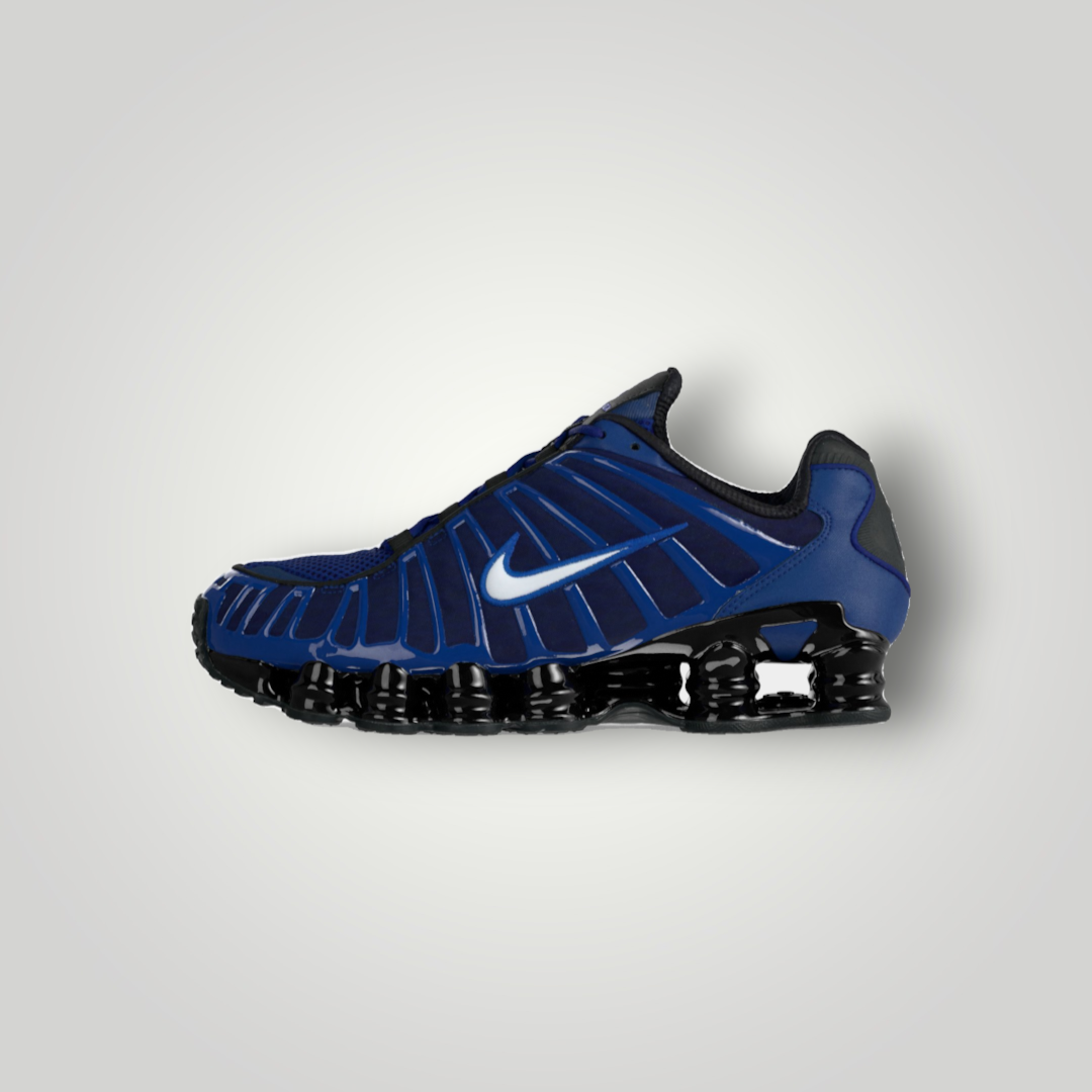 NDO Clothing Nike Shox TL Sneaker in Deep Royal Blau mit Mesh-Obermaterial und markanter schwarzer Dämpfungssohle