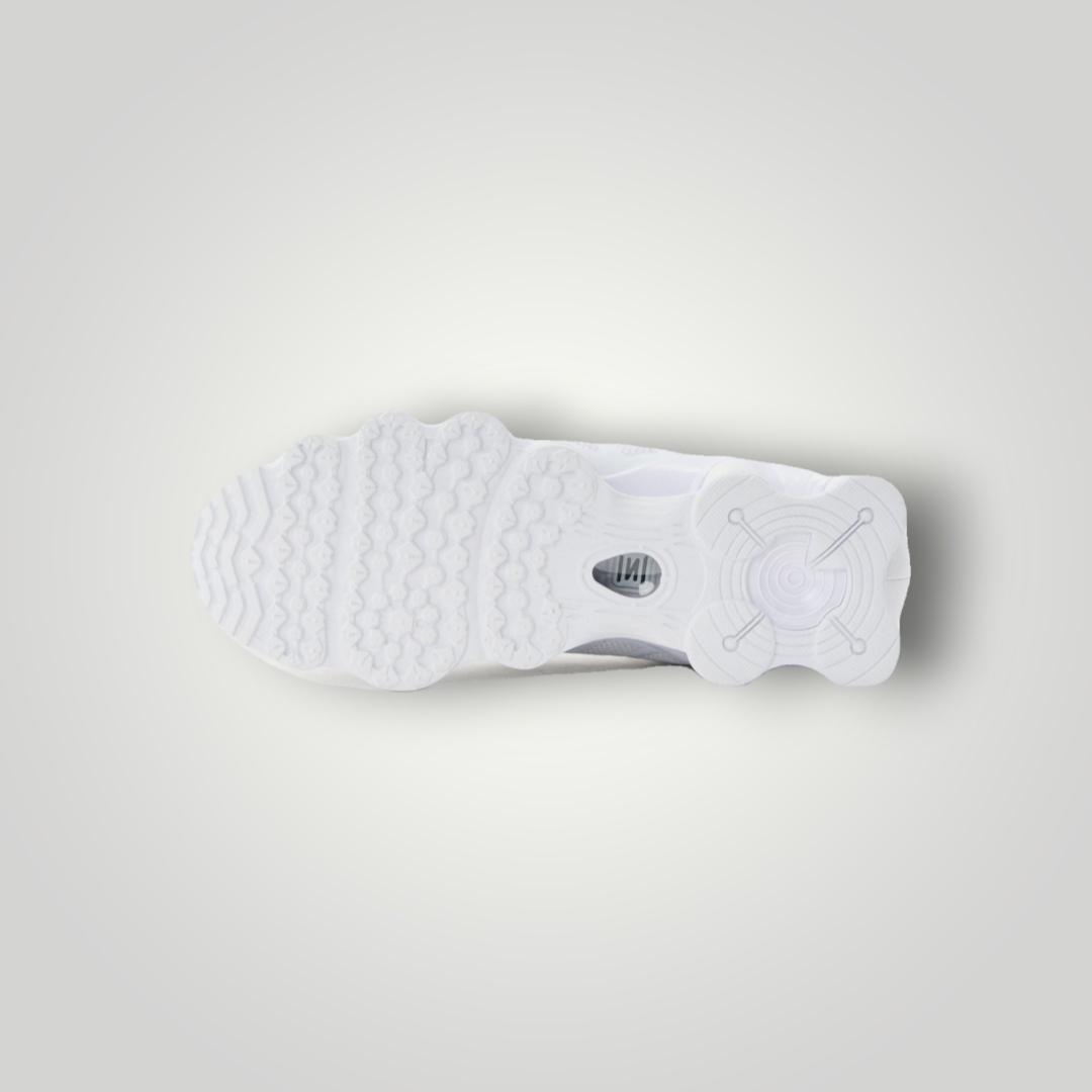 NDO Clothing Nike Sportswear SHOX TL Sneaker in Weiss mit strukturierter Kunststoff-Laufsohle und Shox-Dämpfung
