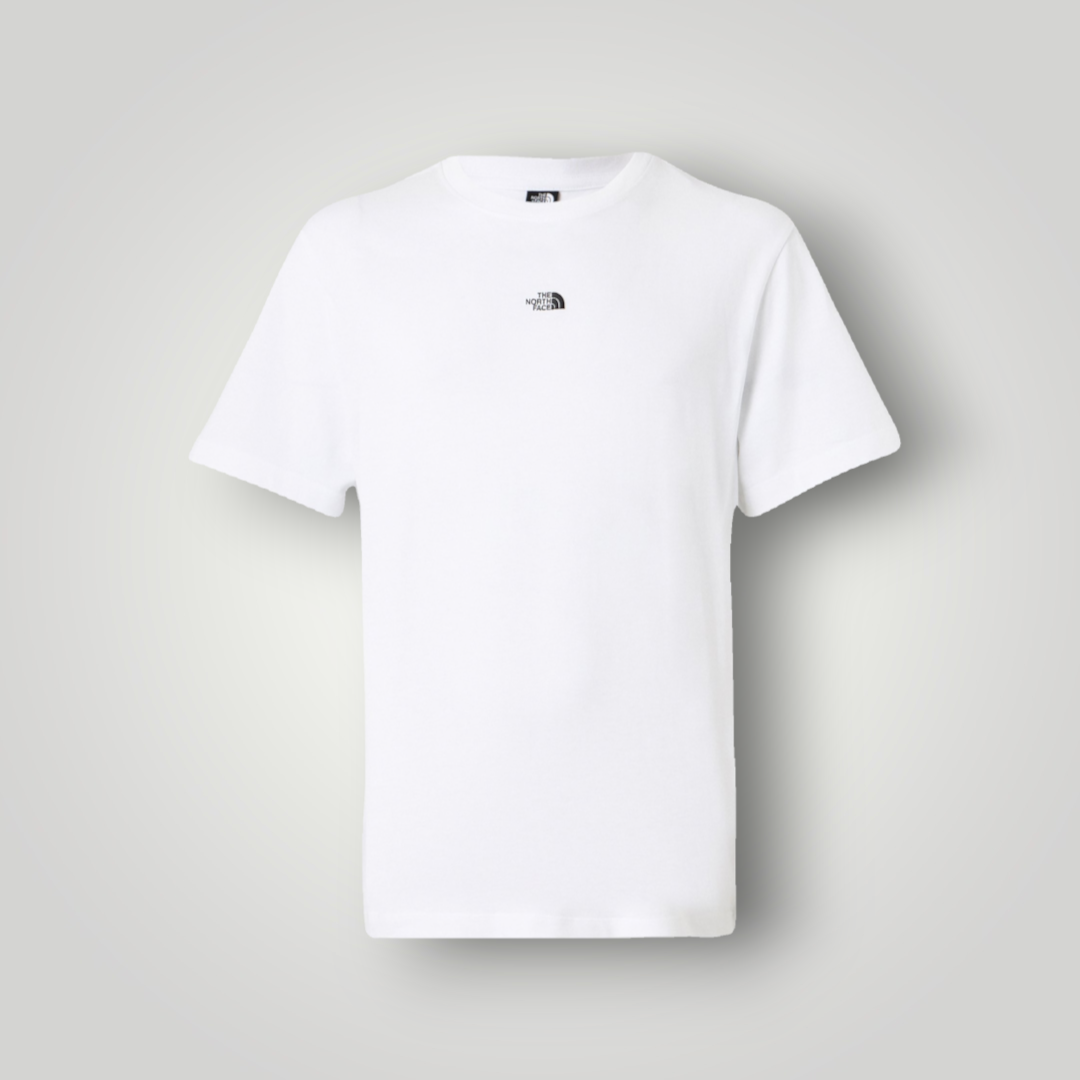 Weißes The North Face Essential T-Shirt aus Baumwoll-Jersey mit Rundhalsausschnitt und kleinem Logo bei NDO Clothing