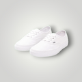 NDO Clothing Vans Authentic Sneaker in reinem Weiß aus Canvas mit flacher Sohle und Schnürung