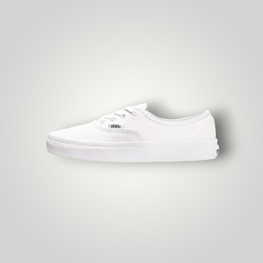 NDO Clothing Vans Authentic Sneaker in True White aus Canvas mit flacher Sohle und Schnürung