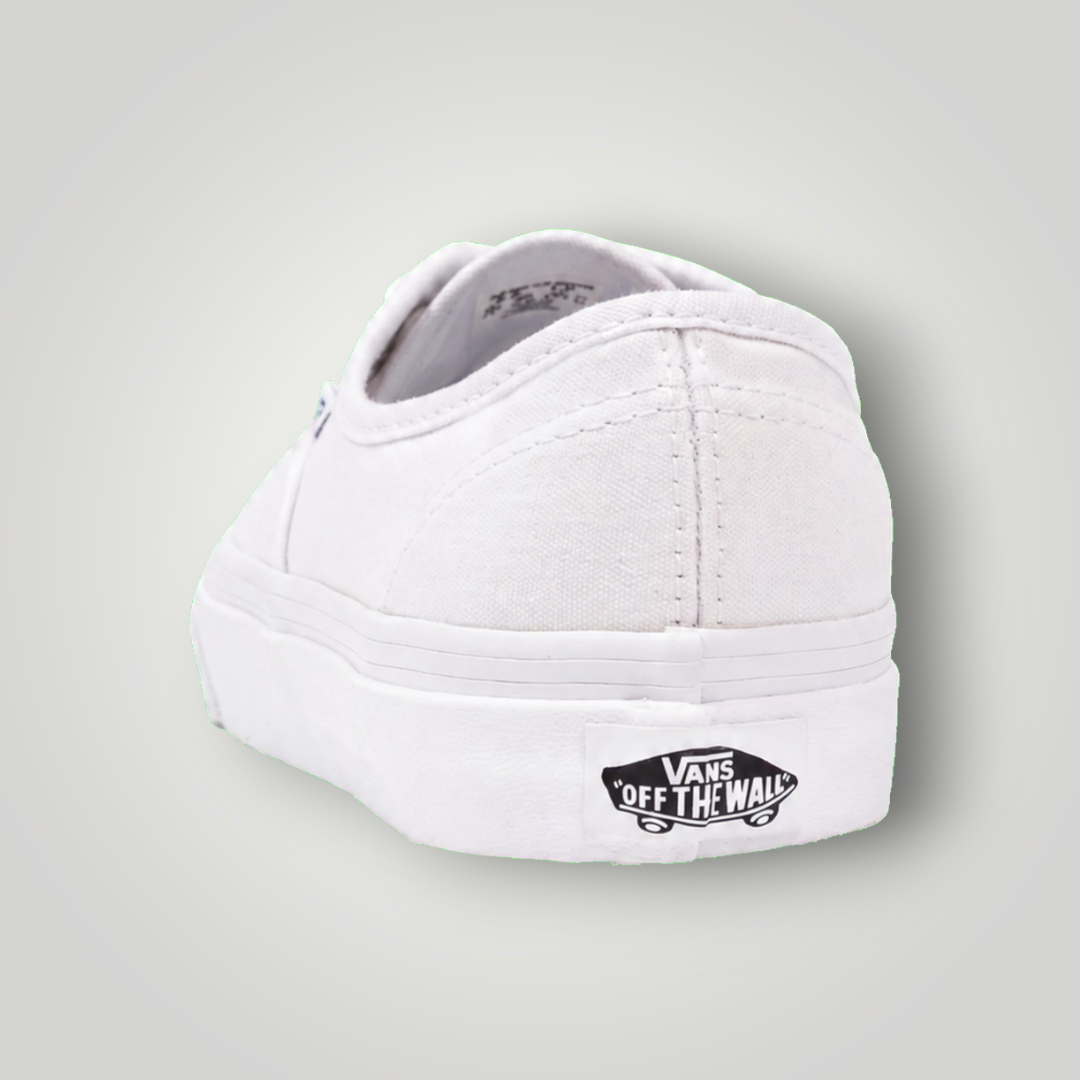 NDO Clothing Vans Authentic Sneaker in True White aus Canvas mit charakteristischem Off The Wall Logo an der Ferse