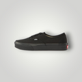 NDO Clothing Vans Authentic Unisex Sneaker in Schwarz aus Canvas mit flacher Gummisohle und Schnürung