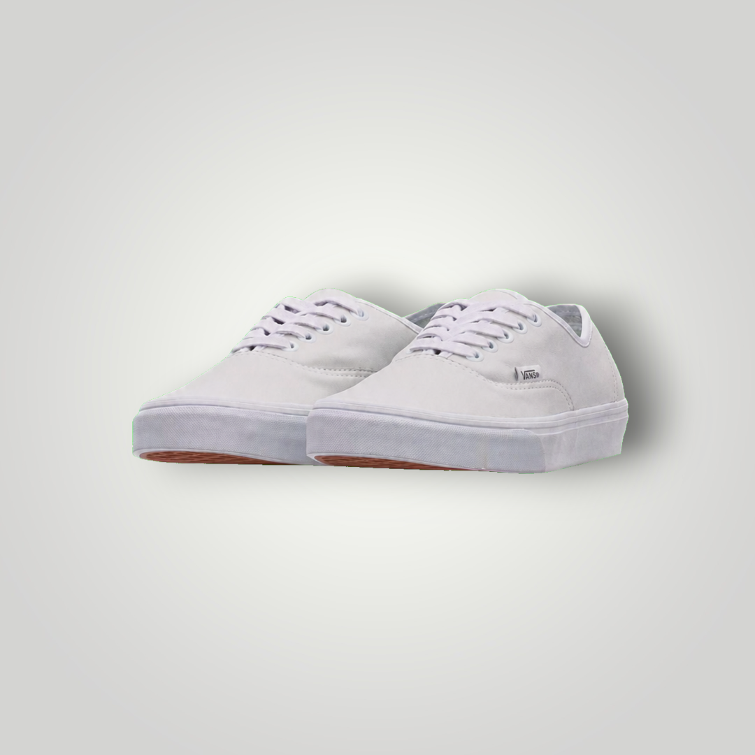 NDO Clothing Vans Authentic Sneaker in Weiß aus Nubukleder mit flacher Sohle und Schnürung