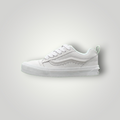 NDO Clothing Vans KNU SKOOL Skateschuh in Weiß aus Leder und Canvas mit flacher Sohle und Schnürung