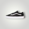 NDO Clothing Vans Old Skool Unisex Sneaker in Schwarz aus Canvas und Leder mit weißem Seitenstreifen