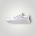 NDO Clothing Vans Old Skool Unisex Sneaker in True White aus Canvas mit flacher Sohle und Schnürung