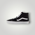 NDO Clothing Vans SK8-HI Unisex High-Top-Sneaker in Schwarz und Weiß aus Leder und Canvas mit Schnürung